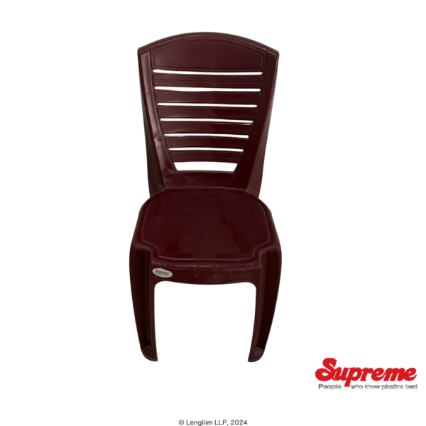 Supreme Furniture Bliss Plastic Chair (Brown) Front Top View