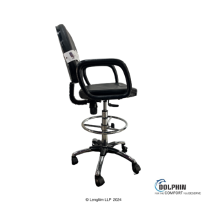 Dolphin DF 149 Counter & Bar Revolving Chair with Wheels Side View