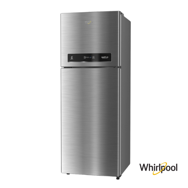 Whirlpool 340 Liters 2 Star Convertible Double Door Fridge (German Steel, 21600) Front Angle View