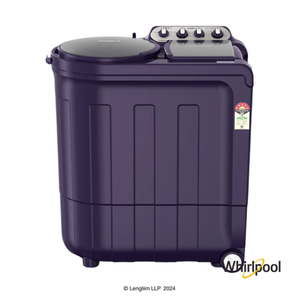 Whirlpool Ace TurboDry 8.5 Kg Semi Automatic Washing Machine (Purple Dazzle, 30208) Front View