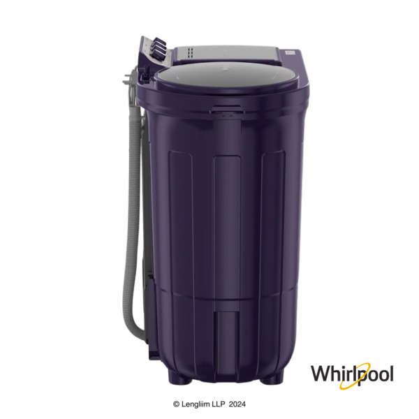 Whirlpool Ace TurboDry 8.5 Kg Semi Automatic Washing Machine (Purple Dazzle, 30208) Left Side View