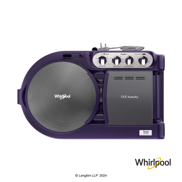 Whirlpool Ace TurboDry 8.5 Kg Semi Automatic Washing Machine (Purple Dazzle, 30208) Top View