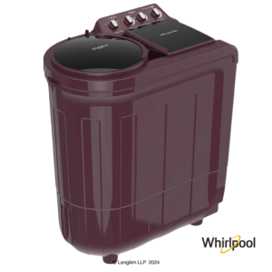 Whirlpool 7.5 Kg Ace Super Soak Semi Automatic Washing Machine (Wine Dazzle, 30274) Front Angle View