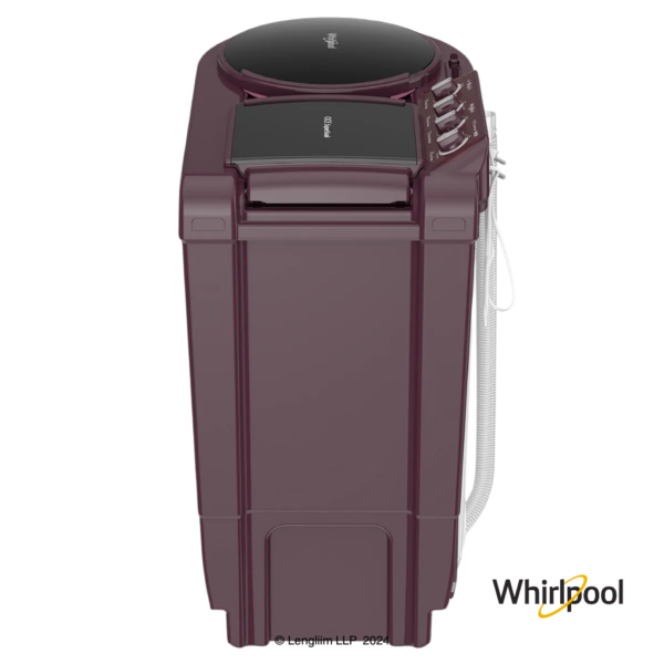 Whirlpool 7.5 Kg Ace Super Soak Semi Automatic Washing Machine (Wine Dazzle, 30274) Right Side View