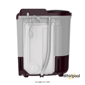 Whirlpool 7 Kg Ace Super Soak Semi Automatic Washing Machine (Wine, 30298) Back View