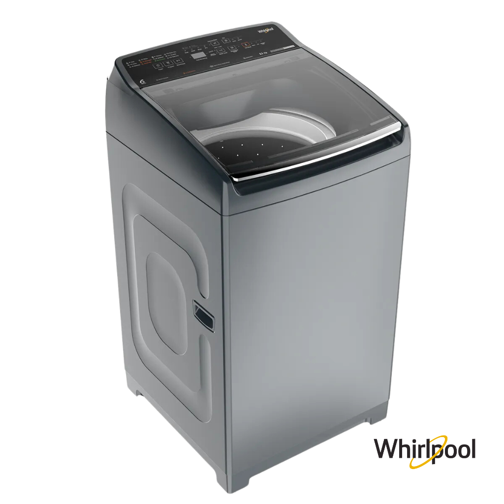 Whirlpool Stainwash Pro Plus 8.5kg Top Load Fully Automatic Washing Machine (Heater, Midnight Grey, 31639) Left View