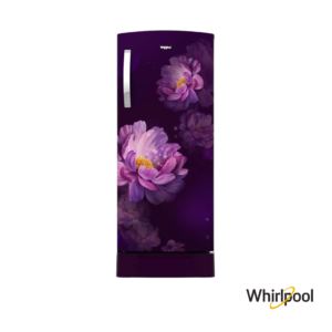 Whirlpool 192 Liters 3 Star Single Door Fridge with Base Stand (Purple Peony, 72887) Front View