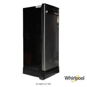 Whirlpool 192 Liters 3 Star Single Door Fridge with Zeolite Technology (Alpha Steel, 73132) Front Angle View with Doors Closed