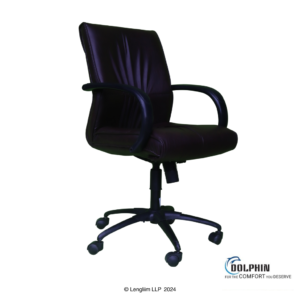 Dolphin DF 66 High Back Leatherite Office Chair Front Angle View