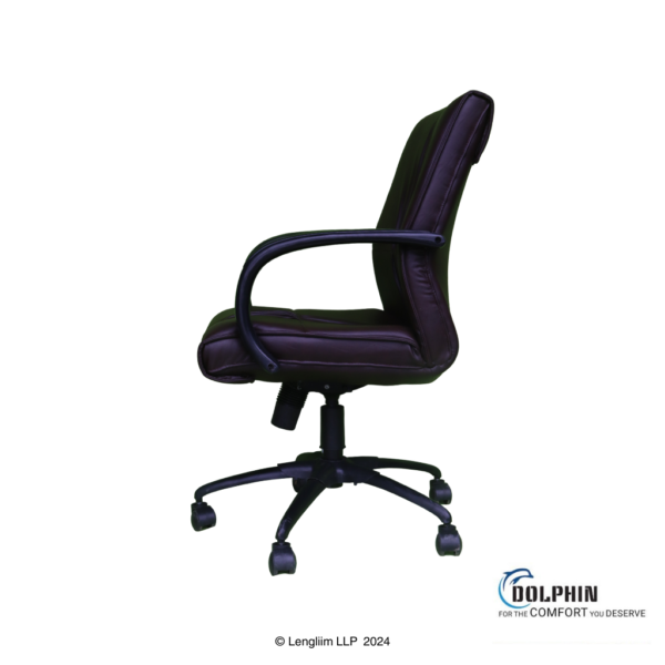 Dolphin DF 66 High Back Leatherite Office Chair Side View