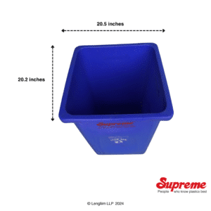 Supreme 100 Liters Dustbin (Blue) Dimensions Top