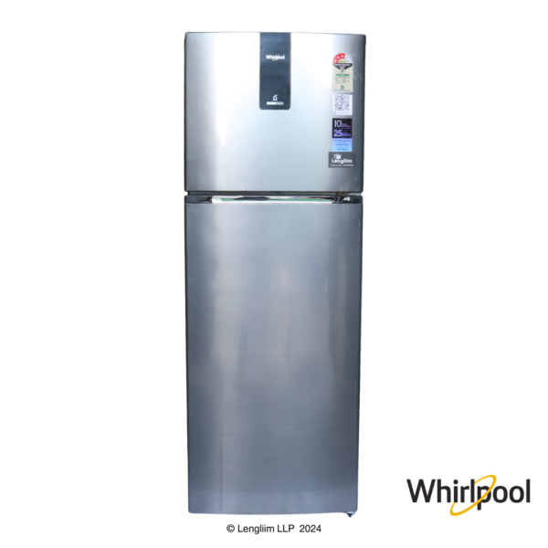 Whirlpool 235 Liters 3 Star Double Door Fridge (German Steel, 21990) Front View