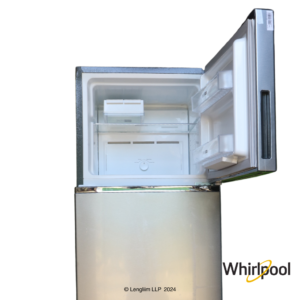 Whirlpool 235 Liters 2 Star Double Door Fridge (Athena Steel, 22149) Freezer View