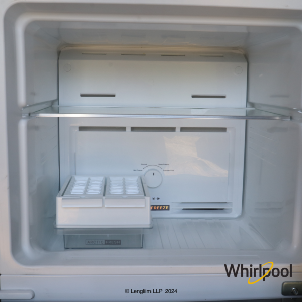 Whirlpool 235 Liters 2 Star Double Door Fridge (Athena Steel, 22149) Freezer Closeup View