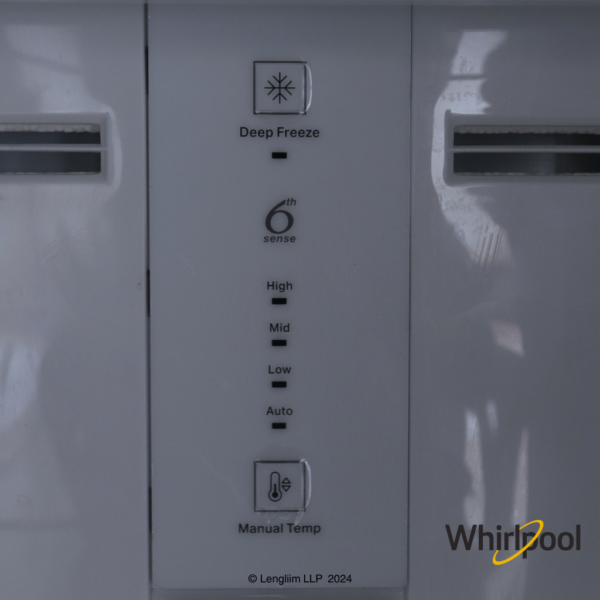 Whirlpool 235 Liters 2 Star Double Door Fridge (Athena Steel, 22149) Fridge Control Panel View