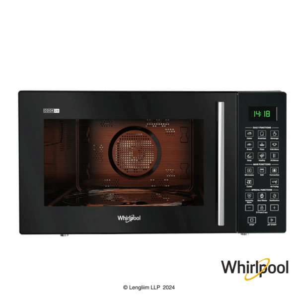 Magicook Pro 29L Convection Microwave (Air-Fryer with Baking Plate, 50056) Front View with power on