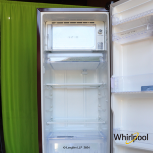 Whirlpool 192 Liters 3 Star Single Door Fridge with Base Drawer (Wine Forest, 72469) Closeup view with Door Open