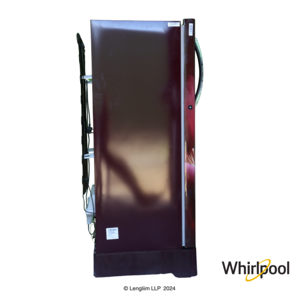 Whirlpool 192 Liters 3 Star Single Door Fridge with Base Drawer (Wine Forest, 72469) Side View