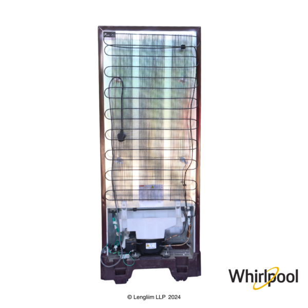 Whirlpool 192 Liters 3 Star Single Door Fridge with Base Drawer (Wine Forest, 72469) Back View