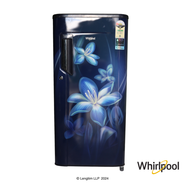 Whirlpool 180 Liters 1 Star Single Door Fridge (Sapphire Gloria, 72476) Front View