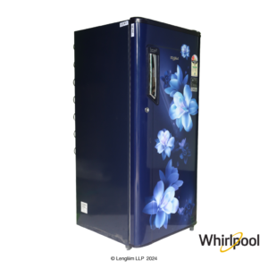 Whirlpool 184 Liters 2 Star Single Door Fridge (Sapphire Linnea, 72502) Front Angle View