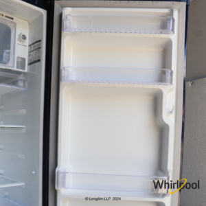 Whirlpool 184 Liters 2 Star Single Door Fridge (Sapphire Linnea, 72502) Fridge Door Upper View