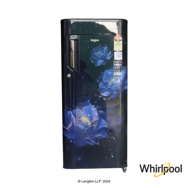 Whirlpool 192 Liters 4 Star Single Door Fridge Magic Cool (Blue Abyss, 72543) Front View