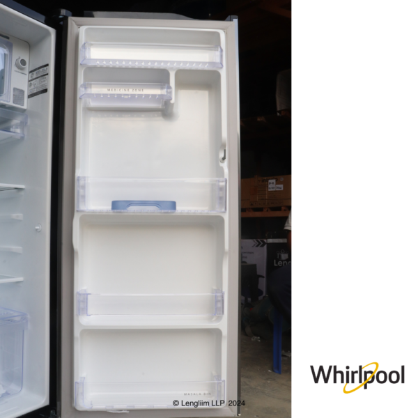 Whirlpool 192 Liters 4 Star Single Door Fridge with Base Drawer (Steel Onyx, 72584) Door Shelves