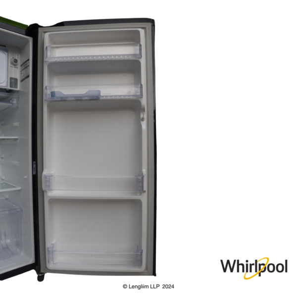 Whirlpool 184 Liters 2 Star Single Door Fridge (Sapphire Belita, 73212) Fridge Door View