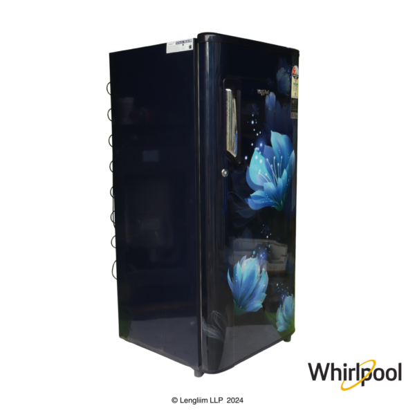 Whirlpool 184 Liters 2 Star Single Door Fridge (Sapphire Belita, 73212) Front Angle View with Doors Closed