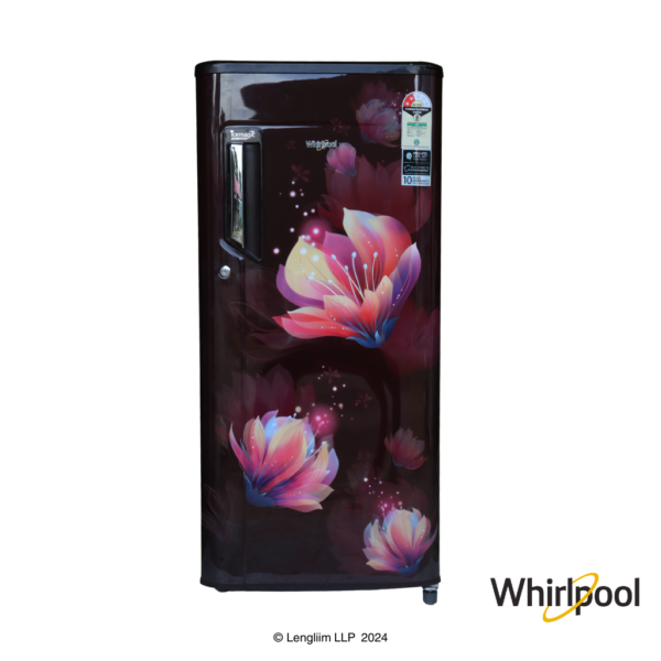 Whirlpool 184 Liters 2 Star Single Door Fridge (Wine Belita, 73213) Front View