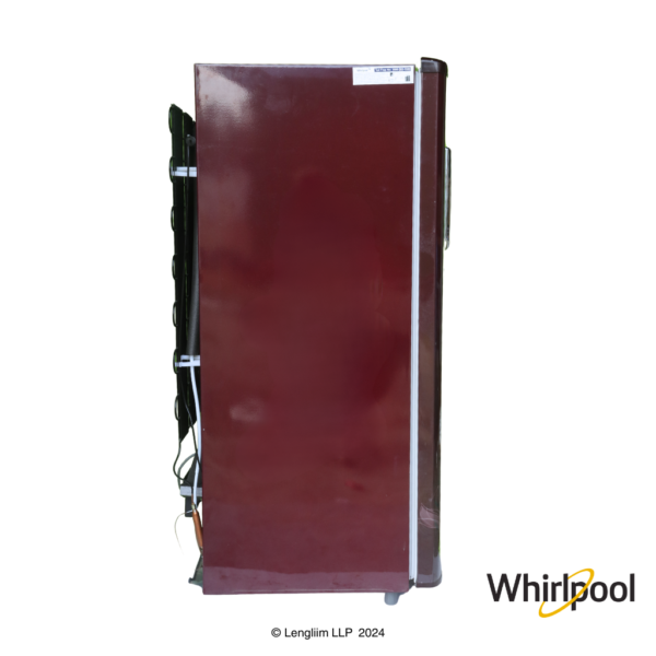 Whirlpool 184 Liters 2 Star Single Door Fridge (Wine Belita, 73213) Side View