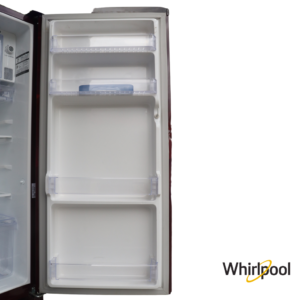 Whirlpool 184 Liters 3 Star Single Door Fridge with Base Drawer (Wine Serena, 73252) Door Interior View