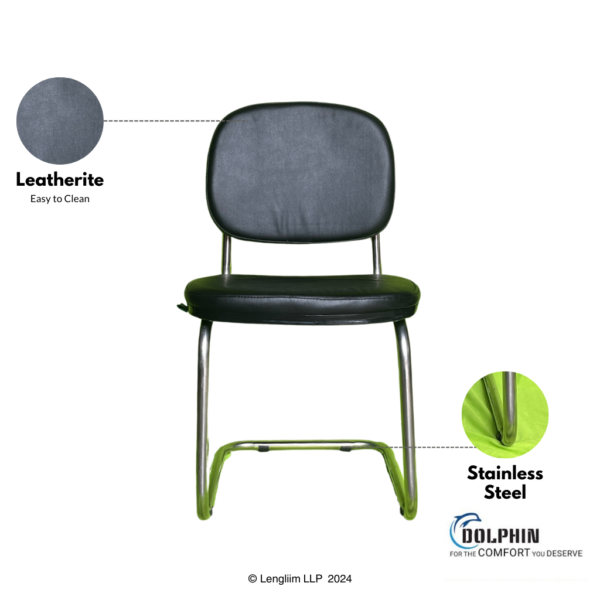 Dolphin DF 143 Visitors Chair Features Front View