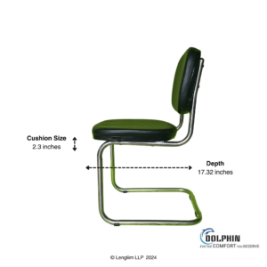 Dolphin DF 143 Visitors Chair Side View Dimensions