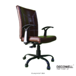 Decowell DC 81N Medium Back Office Chair (Brown) Front Angle View