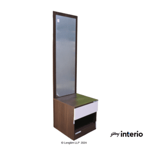 Godrej Interio Genesys Premium Dresser V2 (Dark Walnut) Front Angle View