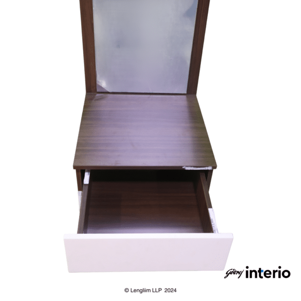 Godrej Interio Genesys Premium Dresser V2 (Dark Walnut) Drawer Close Up View