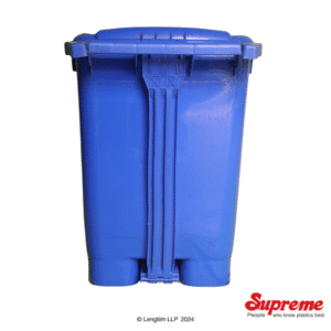 Supreme 45 Liters Peddle Dustbin (Blue) Back View