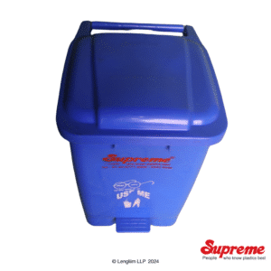 Supreme 45 Liters Peddle Dustbin (Blue) Top View