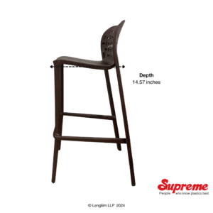 Supreme Furniture Pub Chair (Globus Brown) Side Dimensions