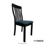 Godrej Interio Allure Dining Chair (Royal Blue) Front Angle View