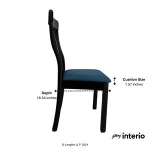 Godrej Interio Allure Dining Chair (Royal Blue) Dimensions Side