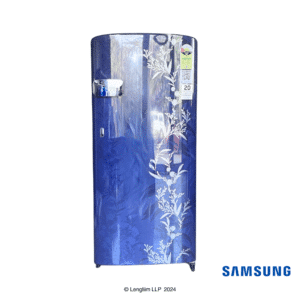 Samsung 184 Liters 1 Star Single Door Fridge (Mystic Overlay Blue, RR19C2YCZ6R) Front View