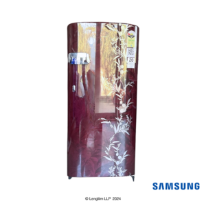 Samsung 184 Liters 1 Star Single Door Fridge (Mystic Overlay Red, RR19C2YCZ6R) Front View