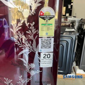 Samsung 184 Liters 1 Star Single Door Fridge (Mystic Overlay Red, RR19C2YCZ6R) Star Rating