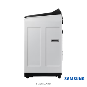 Samsung 7 Kg EcoBubble Top Load Fully Automatic Washing Machine (Light Gray, WA70BG4441BG) Side View