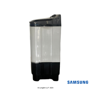 Samsung 7.5 Kg Semi Automatic Washing Machine with Hexa Storm Pulsator (Black, WT75C3200GG) Side Real View