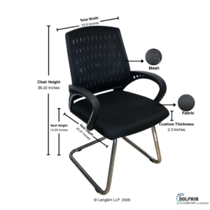 Dolphin DF 93 Mesh Visitors Chair - Image 5