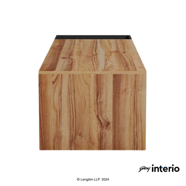 Godrej Interio Arbor Coffee Table (Remini Walnut) Side View